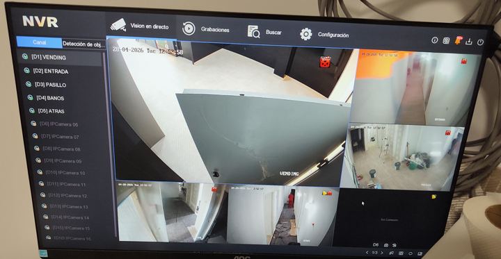 Grabador de videovigilancia instalado por IAFIDI